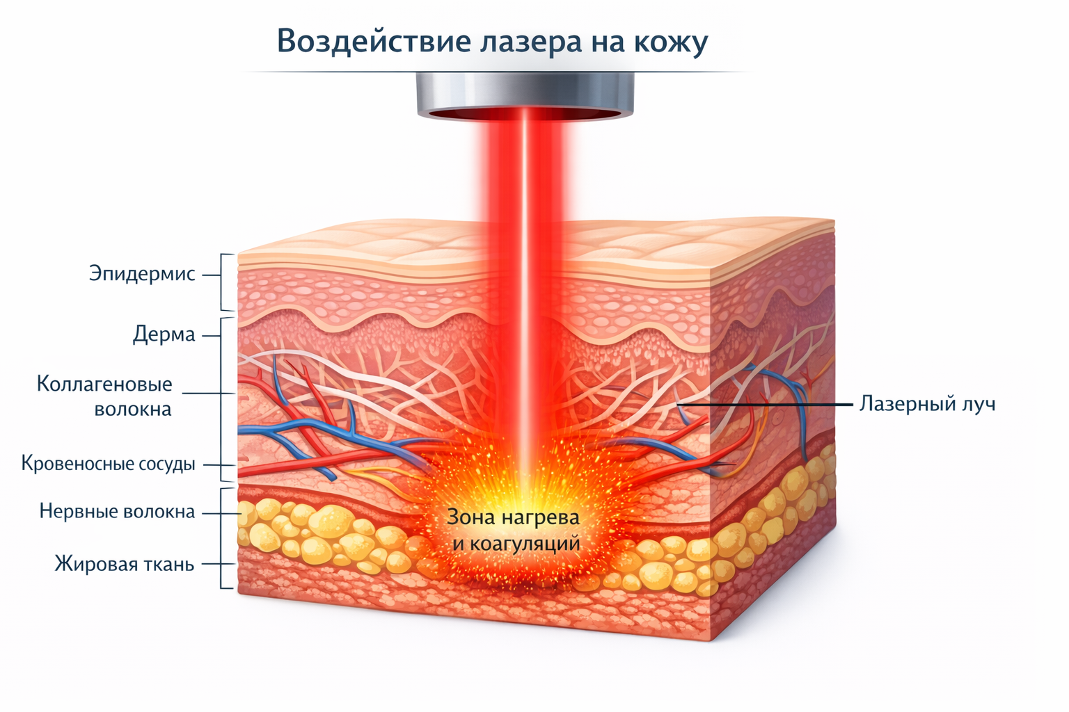 Воздействие лазера на кожу
