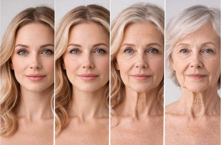 Типы старения: узнайте, как будет изменяться ваше лицо с течением времени.