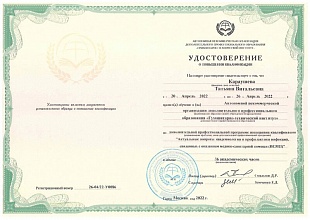 Диплом/сертификат Караушевой Татьяны Витальевны
